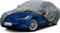 Premium Car Cover Custom Fit Tesla Model S (2012-2025), 16 Layers Heavy Duty Car Cover Waterproof All Weather with Zipper Door for Sun Rain Snow Dust Uv Protection