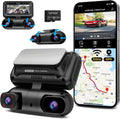 SPRLEAF 4 Channel Dash Cam with Front Cabin Rear Cabin Cameras, 360 Degree View Dash Camera for Cars, Built-in GPS, 5GHz WiFi, IR Night Vision, 24H Parking Monitor, G-Sensor, Free 128GB Card, 1080P*4