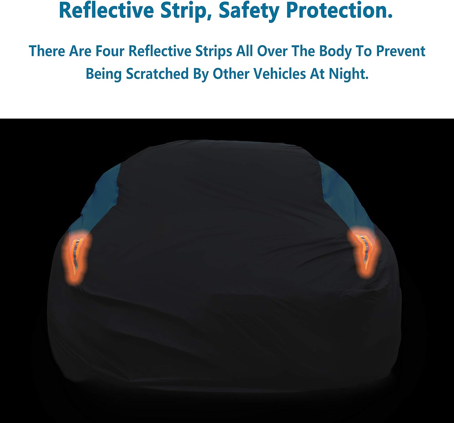 MORNYRAY Waterproof Car Cover All Weather Snowproof UV Protection Windproof Outdoor Full SUV Car Cover, Universal Fit for SUV (Fit SUV Length 191-201 inch, Blue)