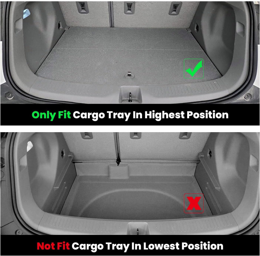 LASFIT Floor Mats & Cargo Liner for Chevrolet Chevy Bolt EUV 2022-2023 (Not EV), All Weather TPE Custom Fit Floor Mats for Car, Car Mats Full Set for Chevy Bolt EUV Accessories (Fit in Upper Position)