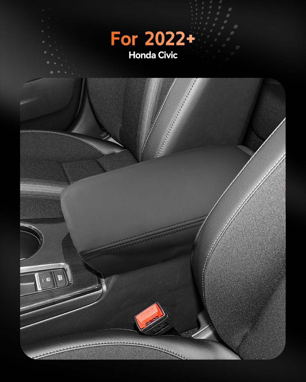 CDEFG for Honda Civic 2022-2025 Center Console Cover Armrest Box Cover for Civic (LX, Sport, Si) 2022 2023 2024 2025 Accessories Console Arm Rest Protector