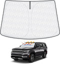 Sun Shade Fits for Jeep Grand Wagoneer 2022-2024 2025 (Not for Jeep Wagoneer) Windshield Sunshade for Wagoneer Accessories Foldable Car Front Window Shade