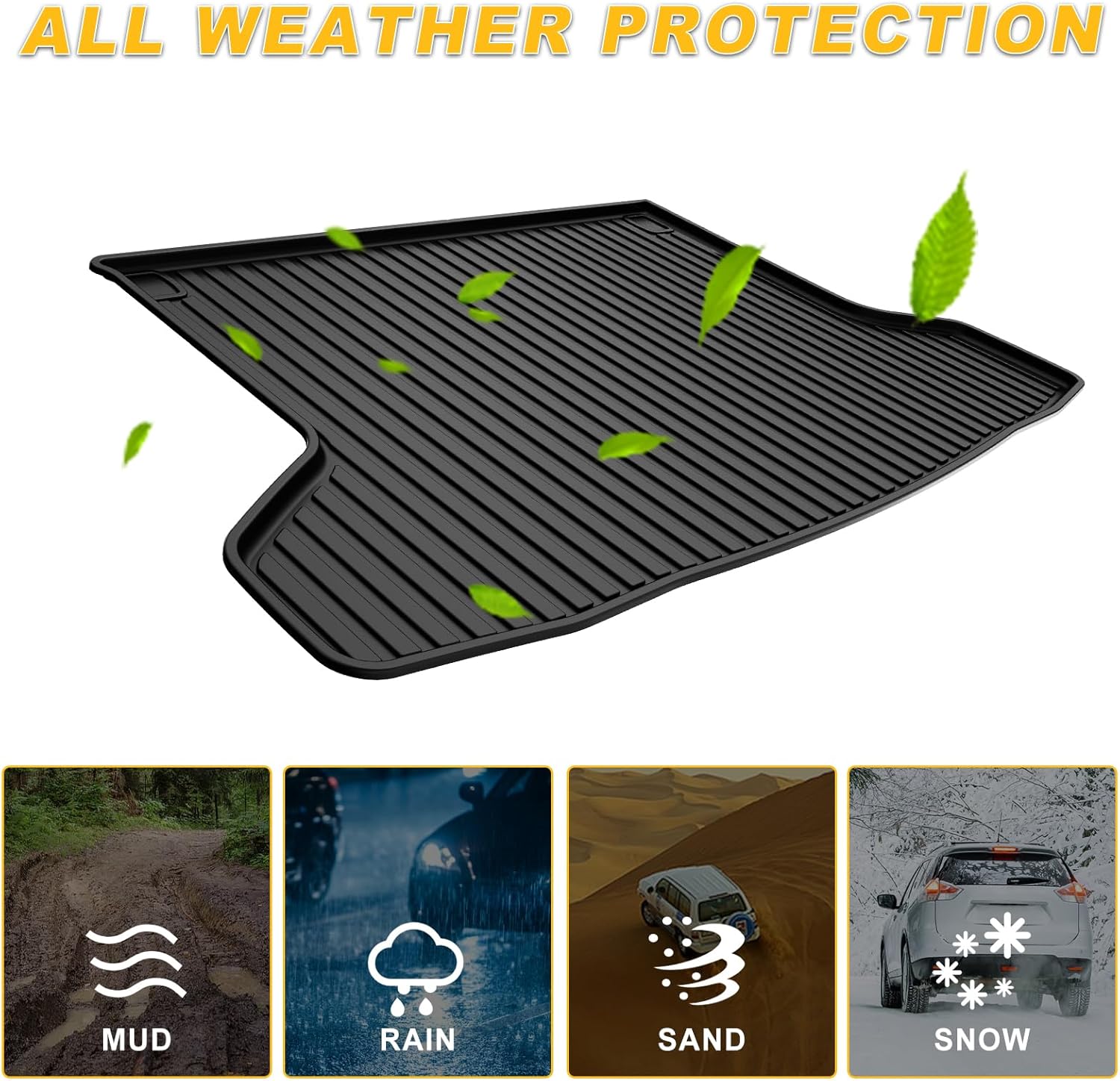 Original Cargo Liner Fit for Honda HRV HR-V AWD 2016-2022: All Weather Protection Heavy Duty Trunk Liner - Anti-Slip Waterproof TPE Rubber Rear Cargo Car Liner HRV Cargo Mat Accessories Black