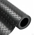 4X10 FT Garage Floor Mat， 2.5 Inch Thickened Diamond Plate Flooring Roll for Under Car， Non-Slip Commercial Grade Heavy Duty Parking Mat for Garage, Warehouse, Workshop, Basement, Gym（Black）