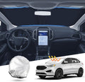 T TGBROS Windshield Sun Shade Custom Fit for 2015-2023 2024 Ford Edge Accessories Foldable Sun Shield Reflective Polyester Sun Visor Cover Block Heat and Sun Protection