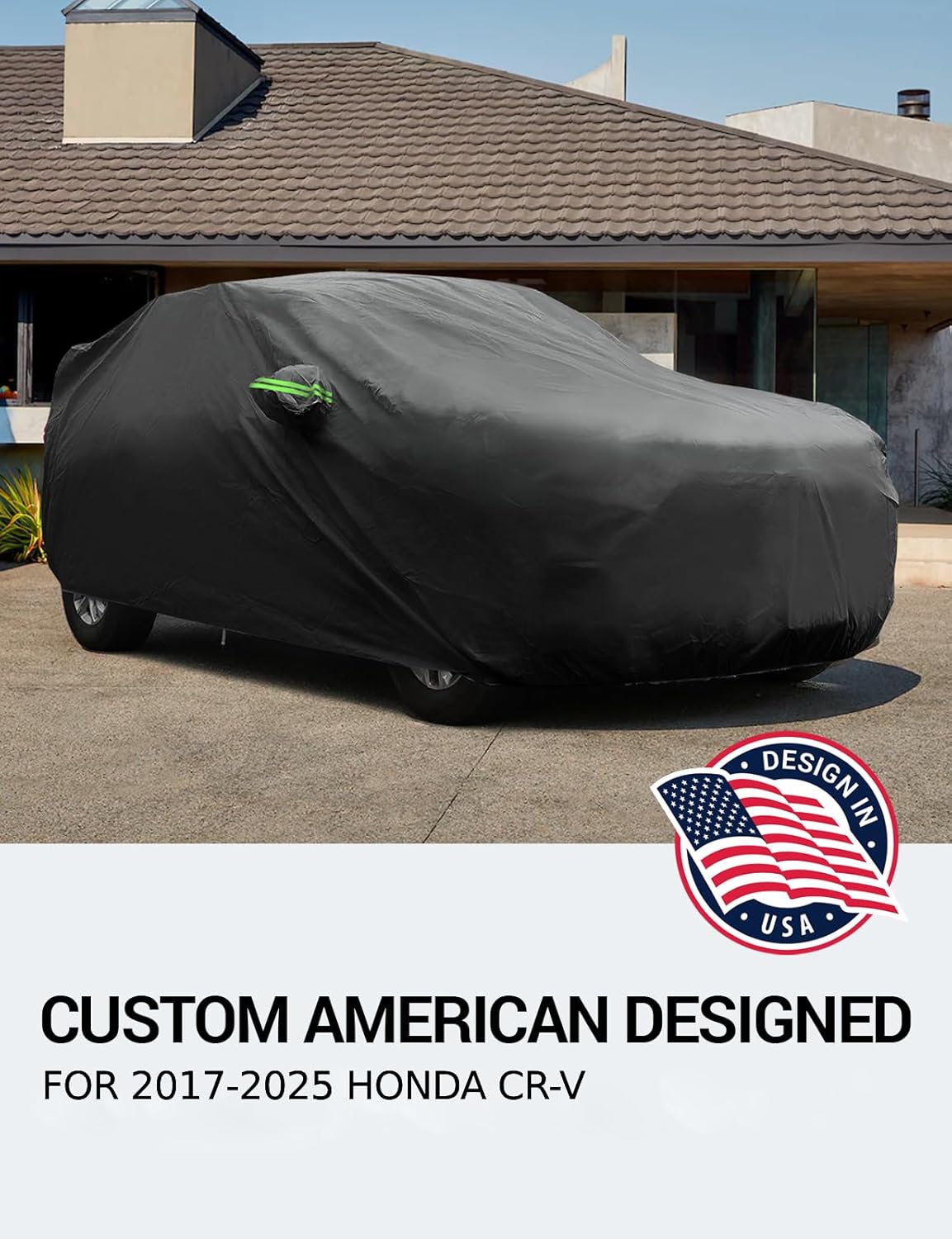 Proadsy Car Cover for Honda CRV 2017-2023 2024 2025 2026, Waterproof All Weather for Automobiles, Windproof Snowproof Rain Hail Sun UV Protection Full Outdoor Indoor Exterior Car Covers, Black