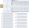 12 Pack, 100W 8ft Led Bulbs, 100lm 6000k 8' Led Bulbs, V Shaped Clear Cover T8 Led Tube Lights 8ft, T8 Led Bulbs 8 Foot, 8' Led Replacement for T8 T10 T12 F96t12 Fluorescent Tubes