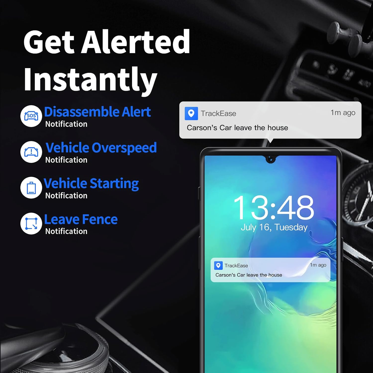 Wired GPS Tracker for Vehicles No Monthly Fee, No Subscription, Real-Time Tracking, 4G SIM and Data Included, Trip History, GeoFence, Driving Alerts, Waterproof