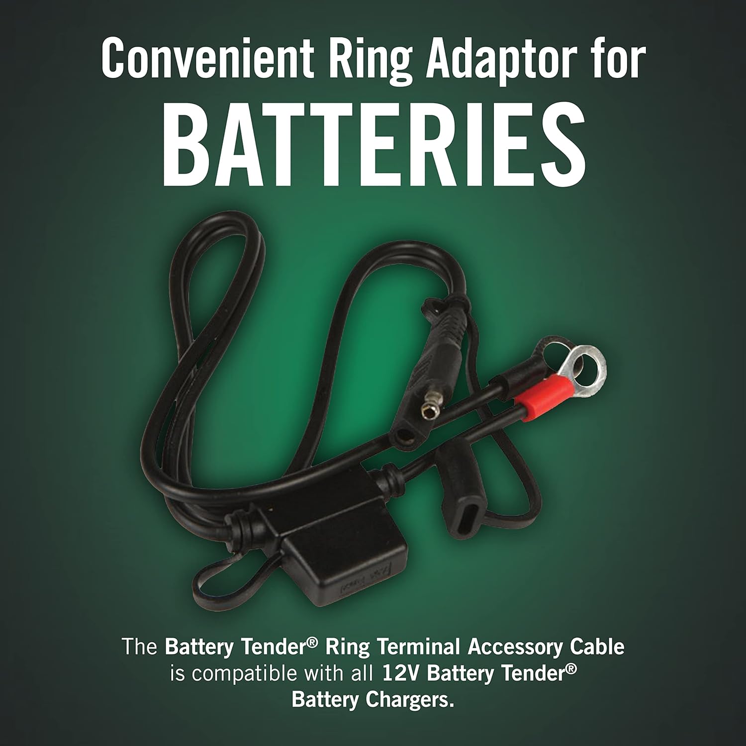 Battery Tender Ring Terminal Harness Accessory Cables 25 pack - 18 inch Cord Adapter with SAE Quick Disconnect - Easy Quick Convenient for Motorcycles, Cars, ATVs and More - 081-0069-6-J25