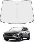 Windshield Sun Shade for Hyundai Tucson Accessories 2022-2025 2026 Thicken 6-Layer Foldable Front Window Sunshade Cover Sun Visor Protector Block UV Rays Keep Vehicle Cool