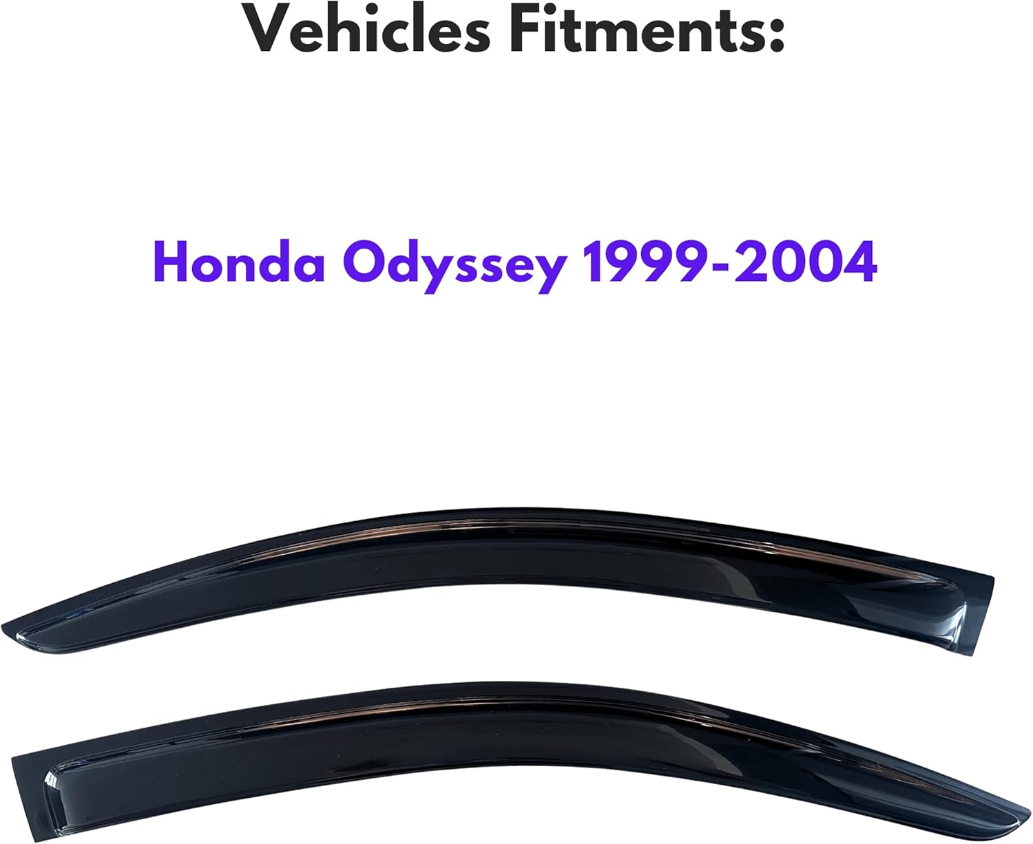 KPY Window Visor Compatible with Honda Odyssey 1999-2004, 2PC Rain Guard Side Window Vent Deflectors Tape-On Style, 1999 2000 2001 2002 2003 2004