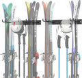 WALMANN Garage Ski Rack, Indoor Ski Hangers for Garage Ski Storage Wall Mounted Ski Holder Holds Up to 8 Pairs of Skis