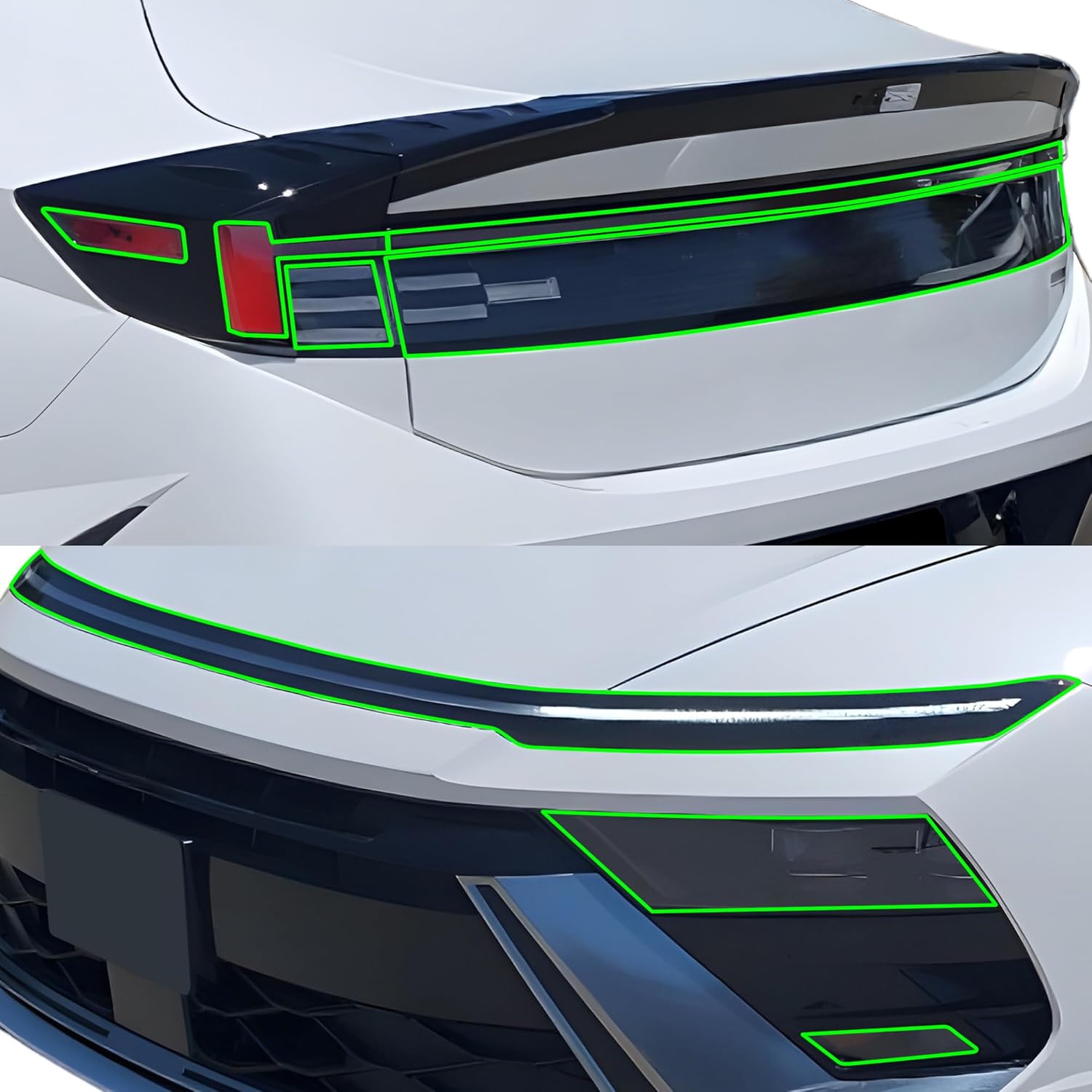 BOGAR TECH DESIGNS Precut for Hyundai Sonata 2024-2025 Full Headlight Taillight PPF Kit, Clear Bra