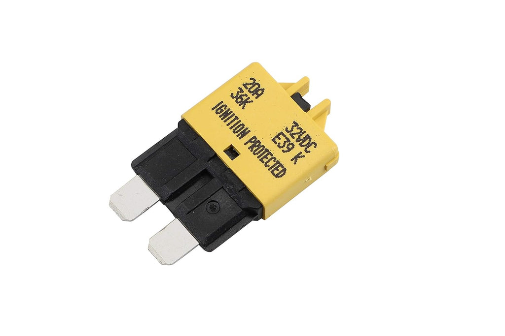GLOSO Circuit Breaker Blade Fuse E39 (T3) Manual Reset Fuse for Car Truck RV Automotive Marine Boat Trolling motor & Custom Wiring Audio battery protection/Low Profile ATC/ATO (20A - 1 Pack)