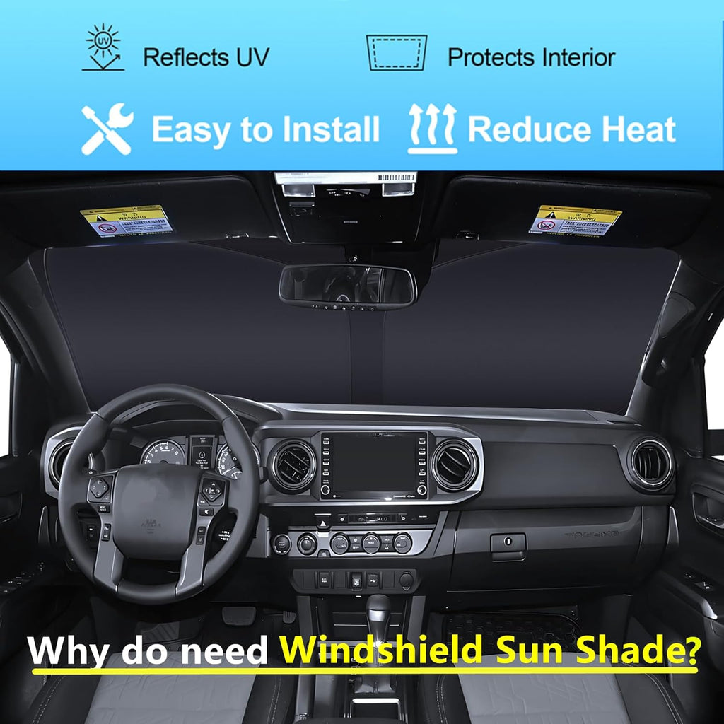 Windshield Sun Shade for Infiniti QX60 2022-2025 4-Layer Front Window Shade Custom Sun Visor 240T Shade Blocks UV Keep Your Car Cooler
