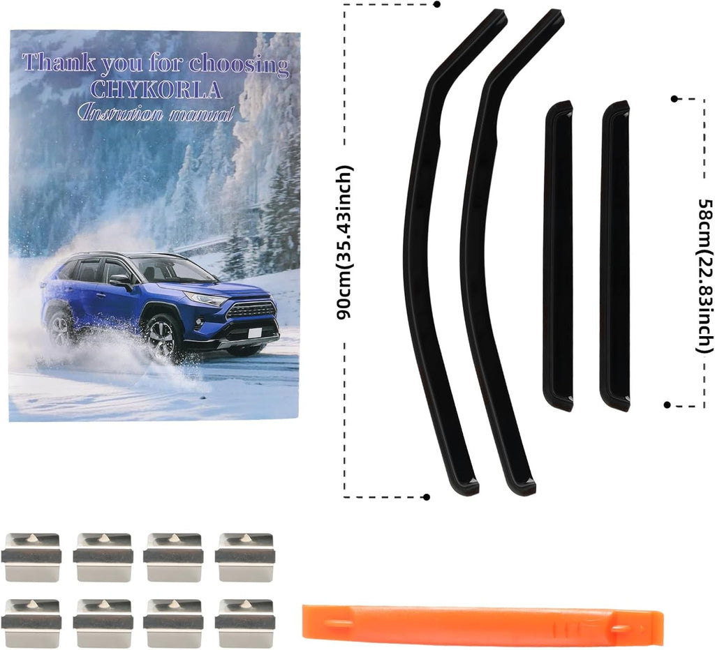 4PCS in-Channel Rain Guards Fit for Ford Maverick 2022 2023 2024 2025, Front and Rear Window Visors Wind Deflectors, Vent Shade Weather Shield for 2022-2025 Maverick Accessories