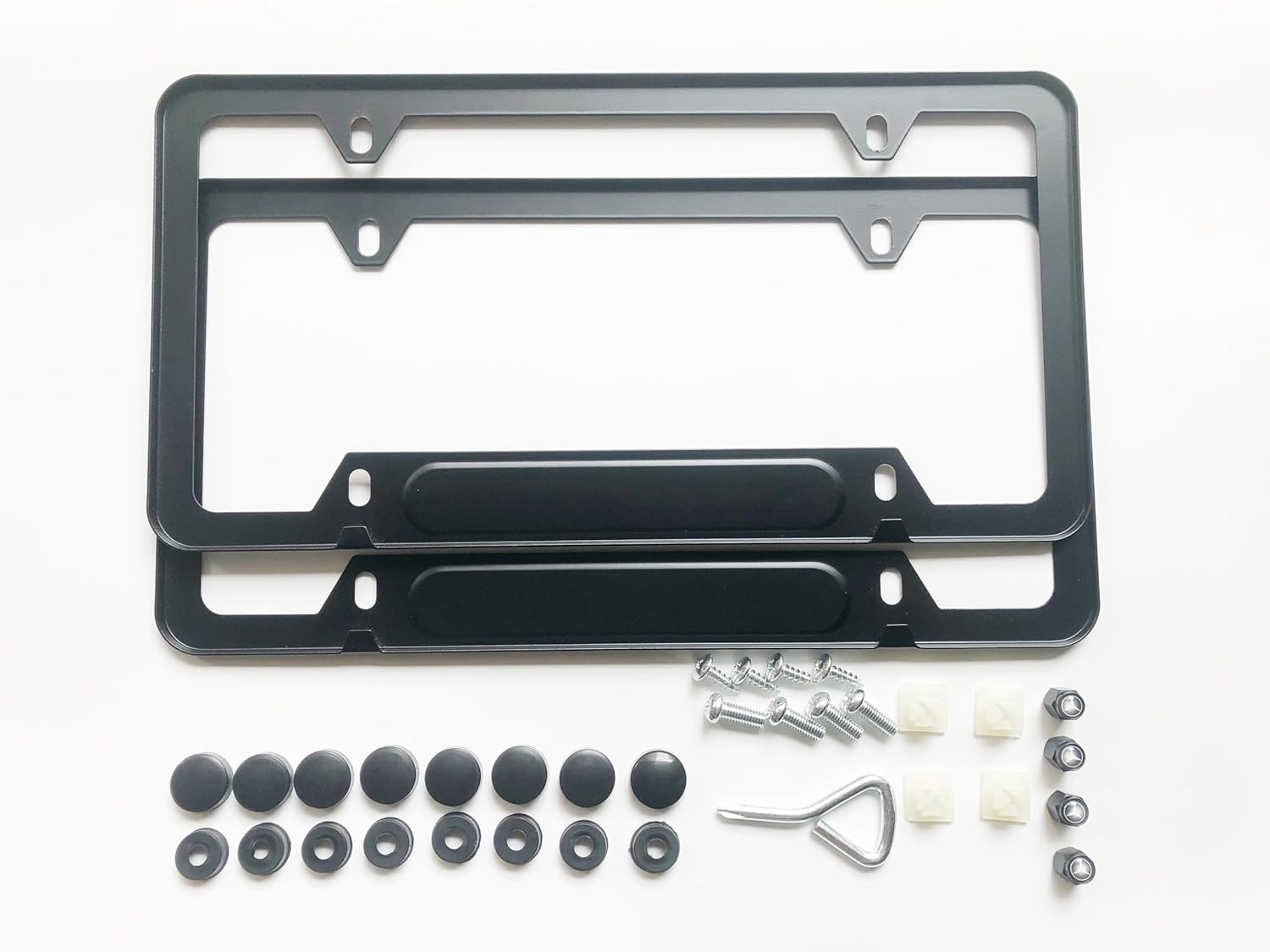 License Plate Frames,2 Packs Front Rear Car Tags,Aluminum Alloy License Plate Cover,No Rust,Water Proof,Wear Resistant,Car Accessories (MB-Logo)