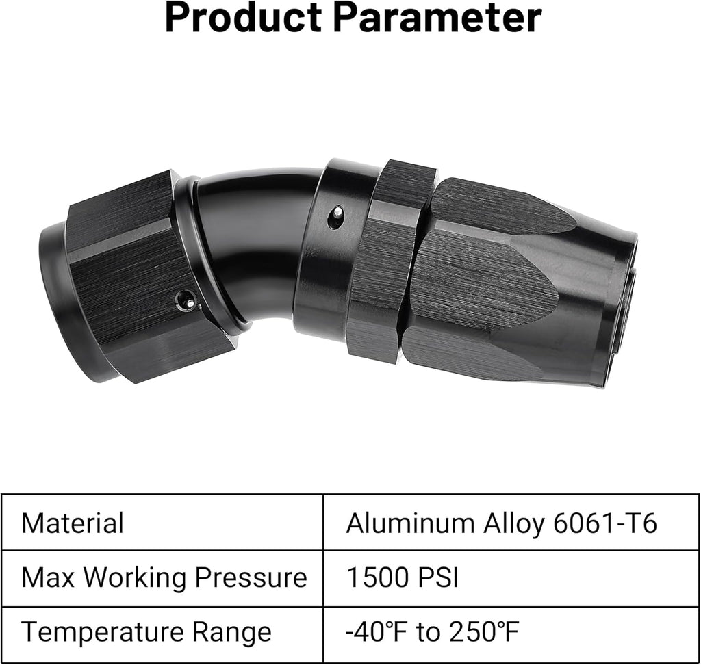 EVIL ENERGY 10AN 30 Degree One Piece Full Flow Hose End Fitting Swivel For CPE Braided Hose