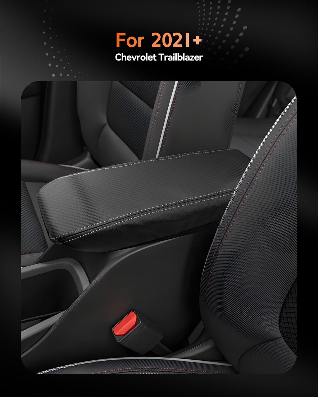 CDEFG for Chevrolet Trailblazer 2021-2025 Center Console Cover Armrest Box Cover for Chevy Trailblazer (LS, LT, Activ, RS) 2021 2022 2023 2024 2025 Accessories Arm Rest Protector