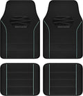 Skechers Memory Foam Car Mats,Leather Piping Car Floor Mats with Anti-Slip Pad,Universal Waterproof Fit Automotive Floor mats for Cars SUV,Vans,sedans,Trucks,car mats Full Set 4pcs Red