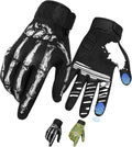 RIGWARL Skeleton Motorcycle Gloves Men Women Touchscreen, Non-Slip Mountain Bike Gloves for Men Cycling, Lightweight Dirt Bike Riding Bicycle Glove