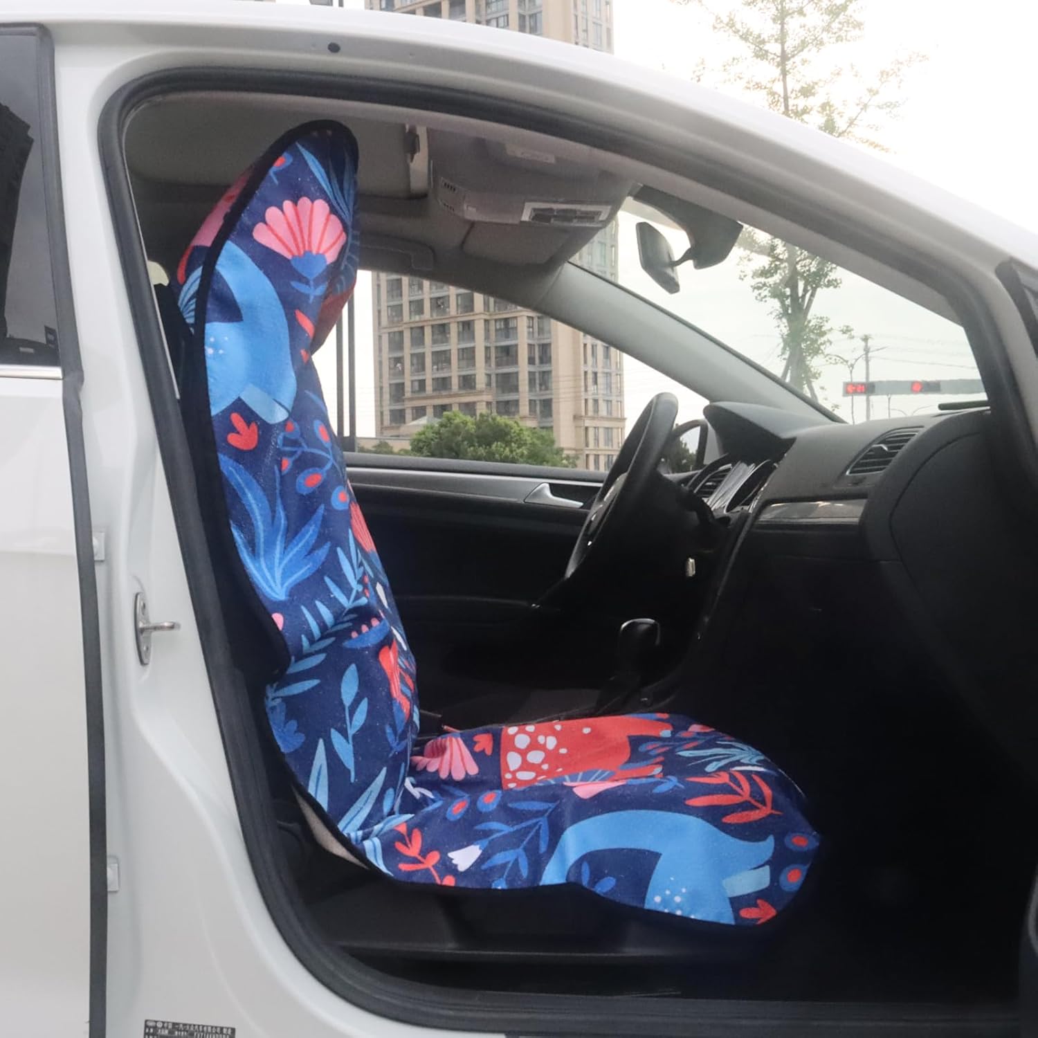 Car Seat Cover Protector Front Seats,for Gym Workout,Running,Swimming,Beach and Hiking,Waterproof Sweat Towel Bucket Seat Covers for Cars SUV Trucks (Dinosaur, 2Pcs)