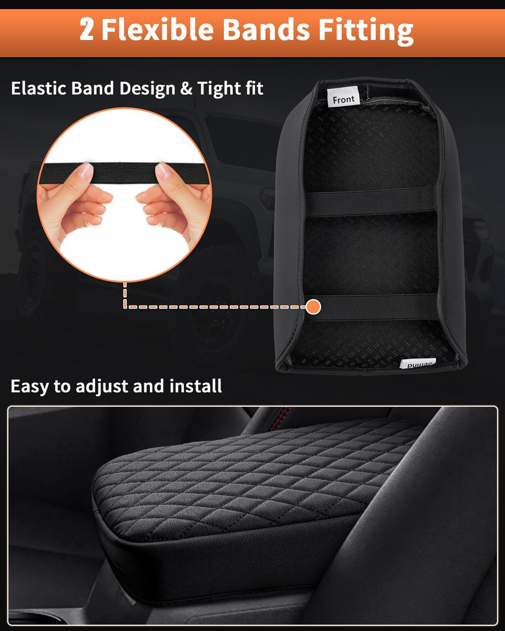 Shademax Center Console Cover for Chevy Colorado/GMC Canyon 2023-2025 2026 Accessories Armrest Cover for Colorado/Canyon Truck Arm Rest Cushion Pad PU Leather Middle Console Cover Seat Box Protector