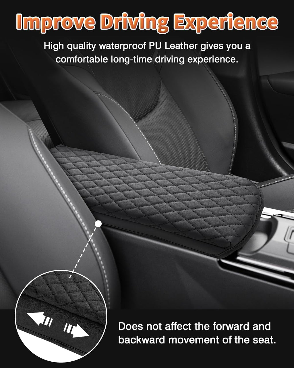 Shademax Custom for 2023 2024 2025 2026 Toyota Prius Center Console Cover Armrest Cover Cushion Pad Cover 2025 Prius XW60 5th Accessories Middle Console Arm Rest Protector PU Leather Anti-Scratch