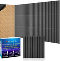 8 Pack Large Soundproof Wall Panels, 15.7 x 15.7 x 0.47 in Sound Proof Foam Panels for Walls, 1.2lb/ft³ High Density, Thicker 0.47in, Acoustic Panels, Sound Dampening Panels Black