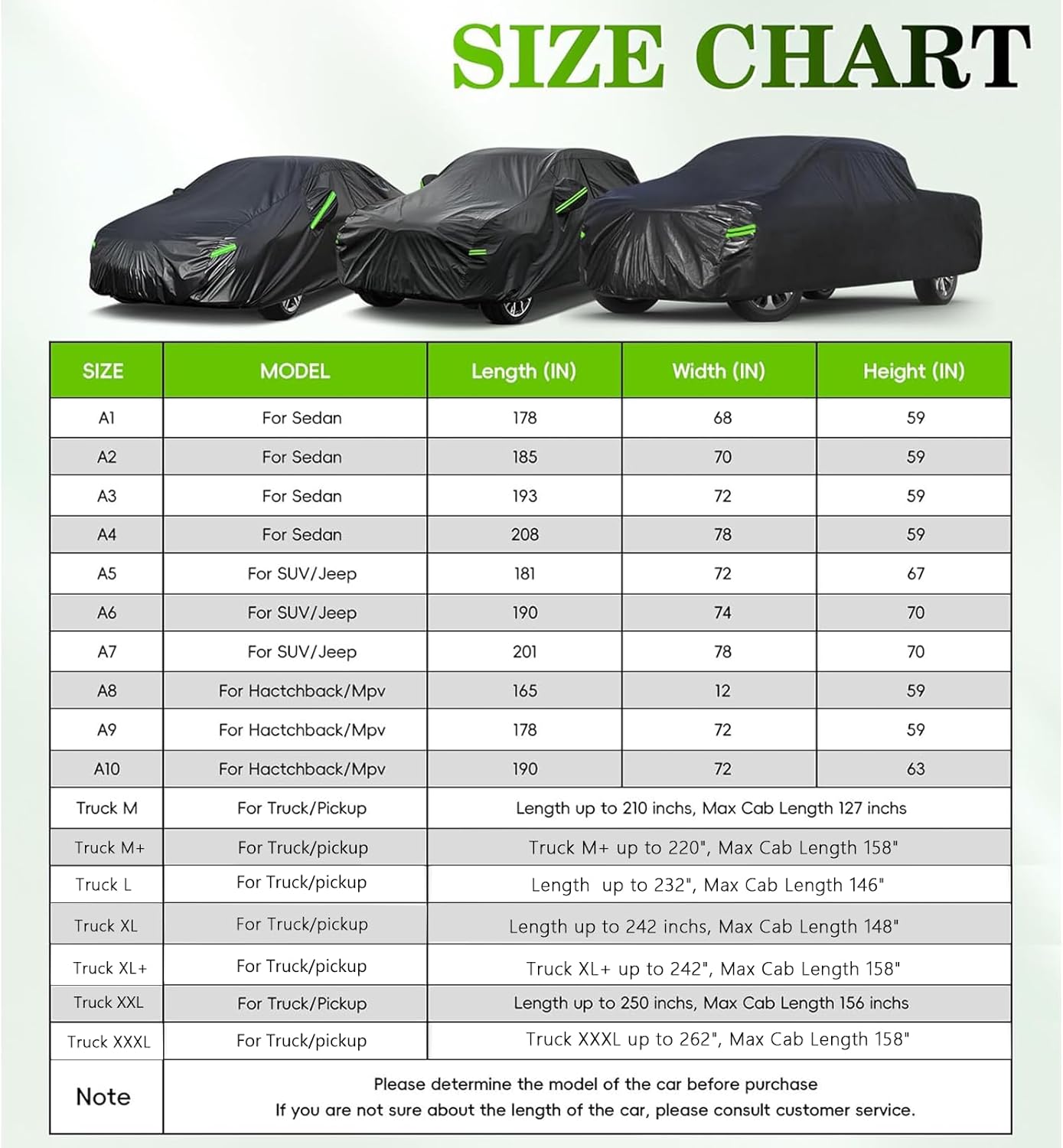 KouKou Car Cover Waterproof All Weather, 7 Layers Outdoor Car Covers for Automobiles with Zipper, Universal Fit Sedan Honda Civic,Toyota Corolla, Hyundai Elantra, Kia Forte, ect.(Length 177-185 inch)
