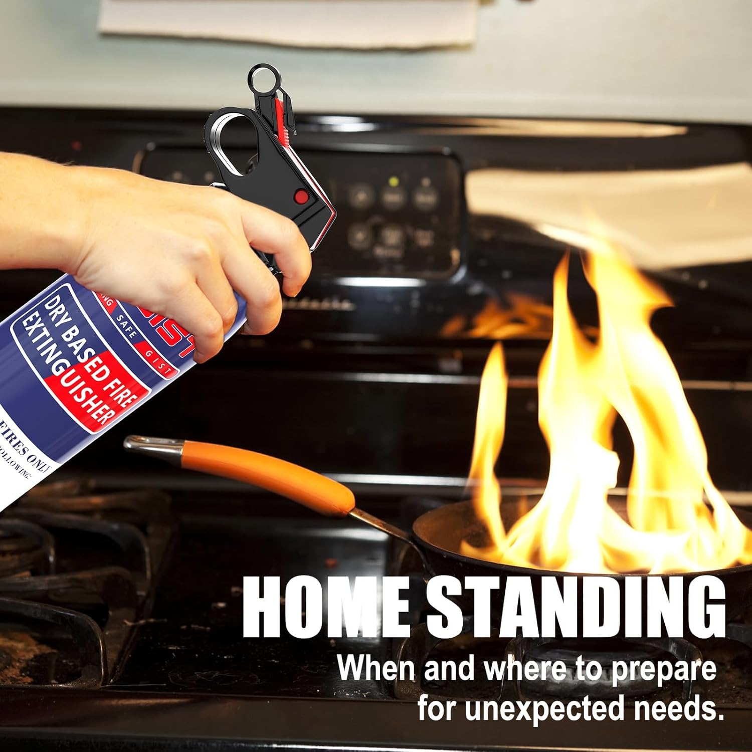 Fire Extinguisher for Home & Vehicle - 600g Fire Extinguisher | Grease & Electrical Fire Extinguisher for Kitchen, Car, Portable (2-Pack)