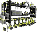 Power Tool Organizer Wall Mount,Cordless Drill Hanger Storage Rack 8 Drill Holder,3 Layers Heavy Duty Power Tool Storage Rack (Black)