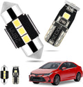 EASY EAGLE LED Interior Car Lights for Toyota-Corolla-2013-2022: 6 Piece Kit White LED Light Bulbs - Super Bright 6000K + Install Tool