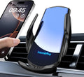Wireless Car Charger, MAX 15W Fast Charging Auto Clamping, Sensing Phone Holder Mount, fit for iPhone 16 15 14 13 12 Pro Max Xs X, Samsung Galaxy S24 Ultra S23 S22 S21 S20 Note20 (2-Black)