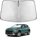for Hyundai Kona 2018-2025 Windshield Sunshade - EcoNour 240T Polyester Material Cars Sun Visor Reflector Blocks UV Rays - Foldable Sunshade Interior Protection Hyundai Kona Accessories