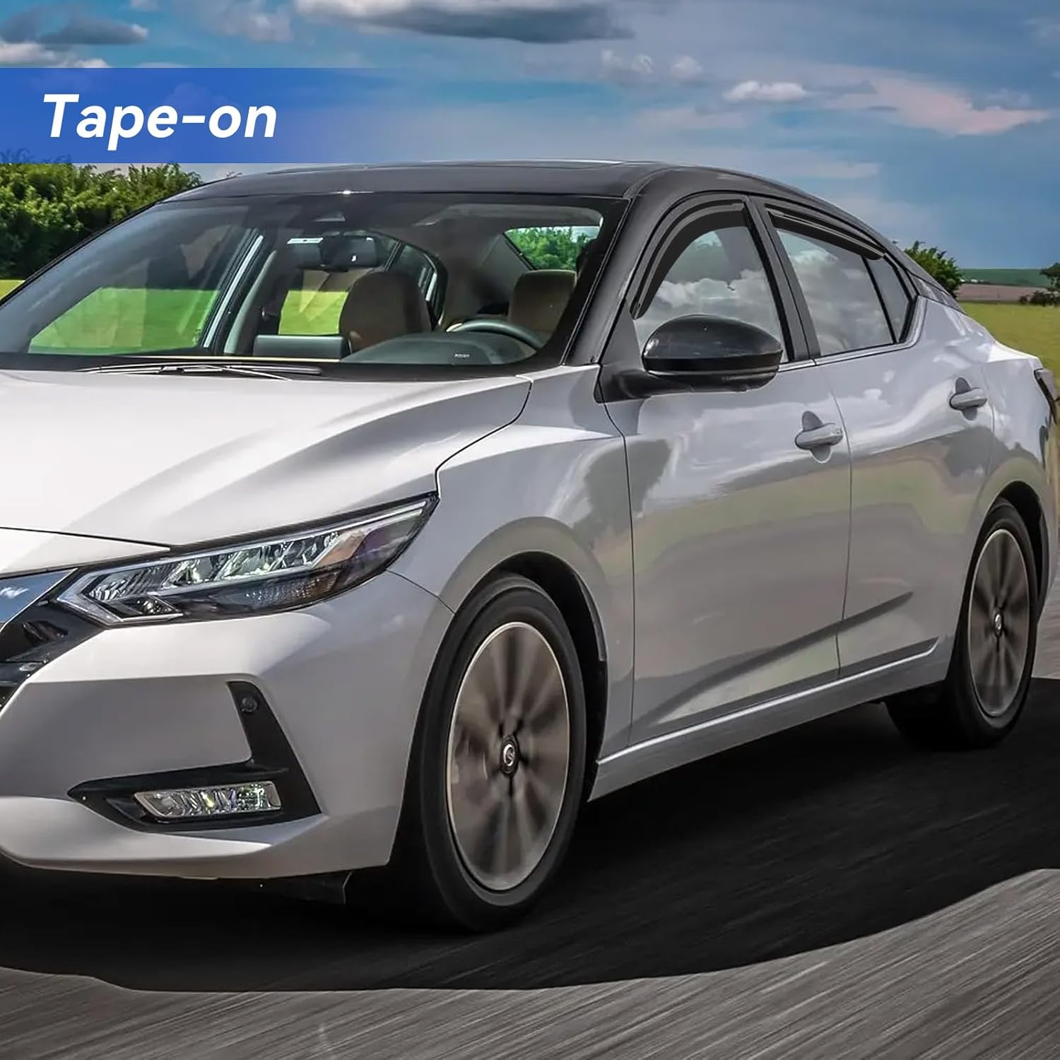 Window Visors Rain Guards for 2020-2025 Nissan Sentra, Out-Channel Window Vent Wind Deflectors Visors Shades for 20-25 Sentra
