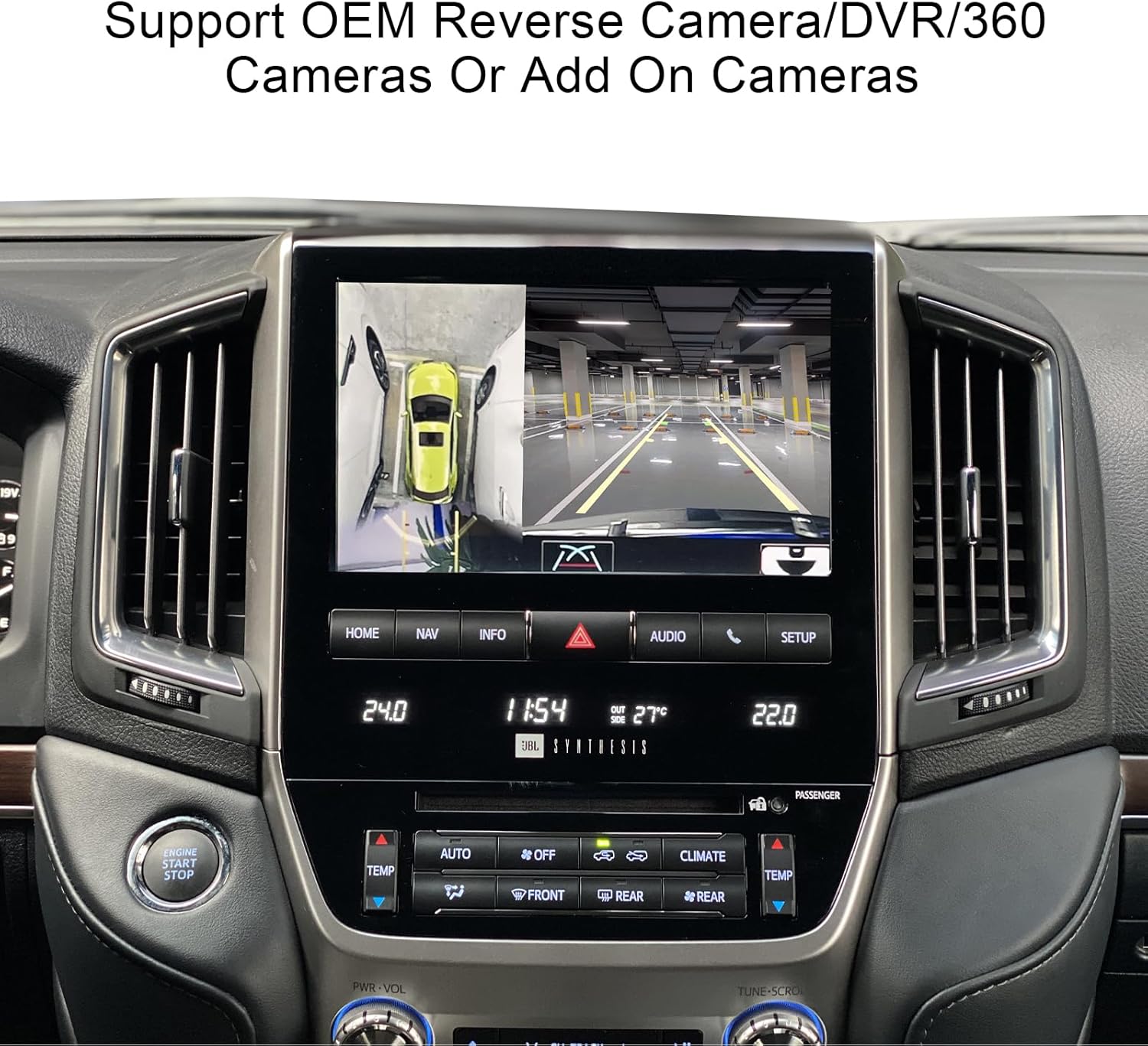 LVDS Wired/Wireless CarPlay Decoder Retrofit Kit for Land Cruiser LC200 2016-2021, Support Wireless Android Auto, Upgrade Car Screen to Phone Mirror, Keep The Factory Screen and Features
