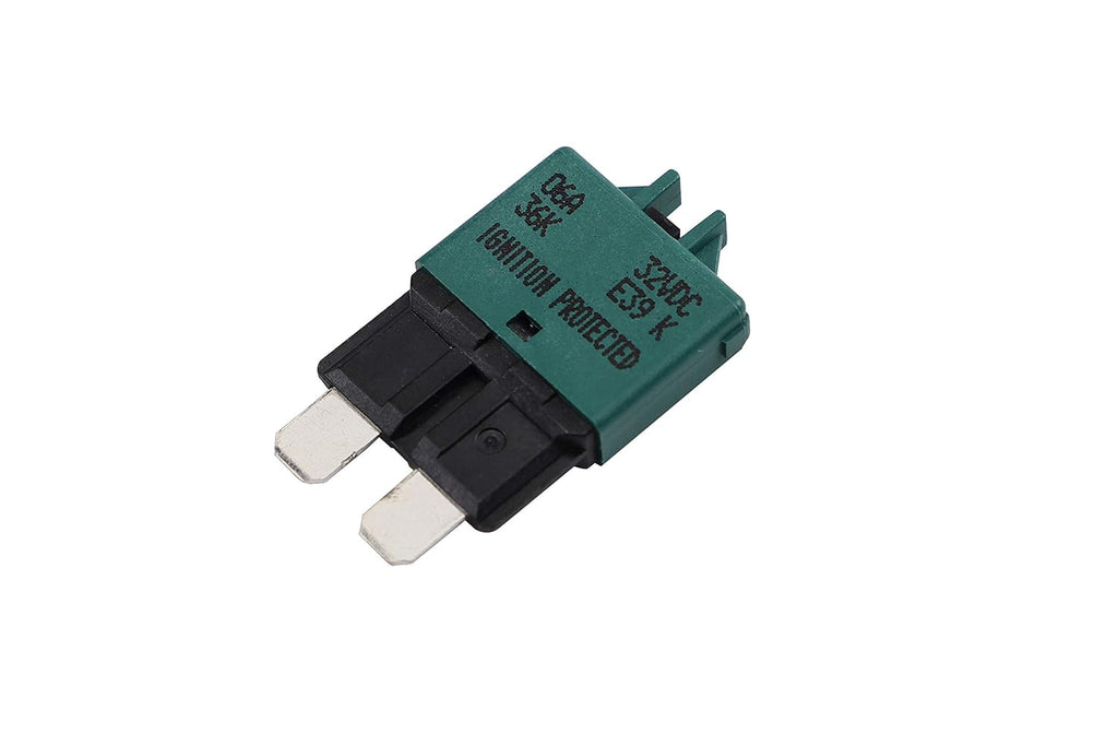 GLOSO Circuit Breaker Blade Fuse E39 (T3) Manual Reset Fuse for Car Truck RV Automotive Marine Boat Trolling Motor & Custom Wiring Audio Battery Protection/Low Profile ATC/ATO (6A - 1 Pack)
