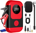 Tire Inflator Portable Air Compressor & Car Jump Starter, Cordless Air Pump with LED Light & Pressure Gauge for Auto,Motorcycles,Bikes,Balls, Emergency Battery Booster & Phone Charger,150PSI