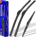 3 wipers Replacement for 2017-2021 2022 2023 2024 Chrysler Pacifica, Windshield Wiper Blades Original Equipment Replacement - 26"/20"/14" (Set of 3) U/J HOOK