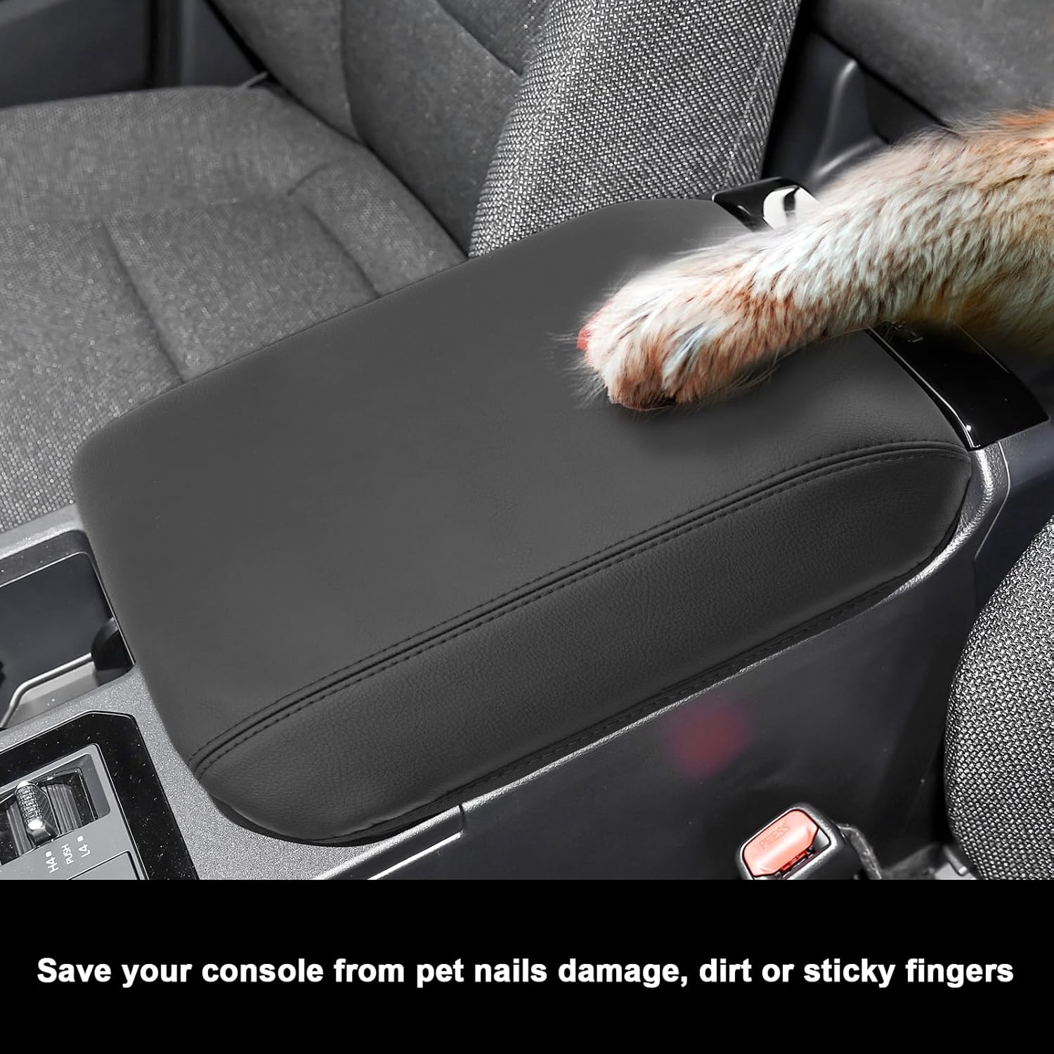 SXCY for 2024 2025 Land Cruiser Armrest Cover for Toyota Land Cruiser 2025 Center Console Cover 2024 2025 Land Cruiser Center Console Cover for 2025 Land Cruiser (Black Line (Thin))