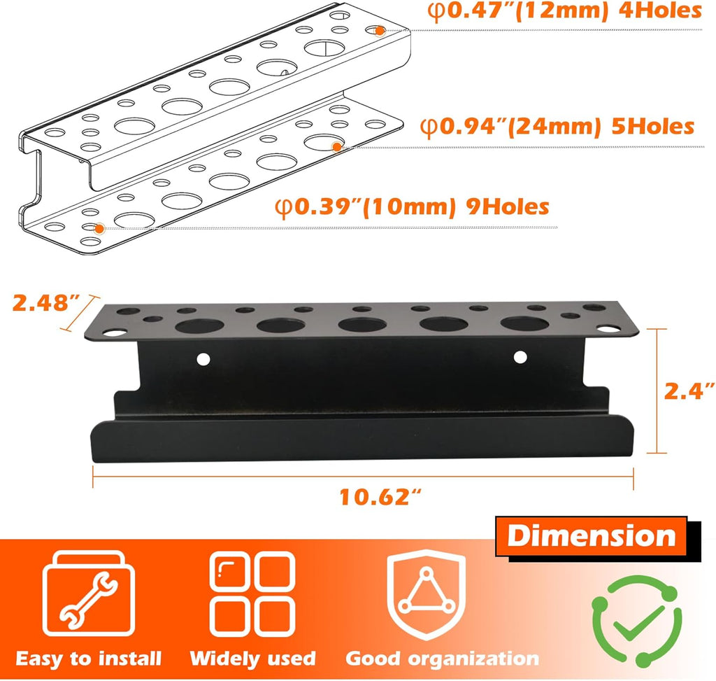 ULIBERMAGNET Magnetic Screwdriver Rack,Heavy Duty Magnetic Tool Holder,Pliers Organizer Rack for Screwdriver, Plier, Shears,Magnetic Mount Tools Rack for Garage,Tool Cart,Pegboards,Workbench