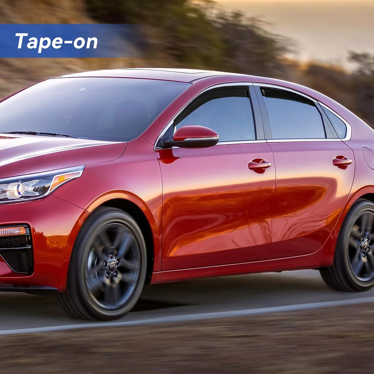 Window Visors Rain Guards for 2019 2020 2021 2022 2023 2024 Kia Forte, Out-Channel Window Vent Wind Deflectors Visors Shades for 19 20 21 22 23 24 Forte