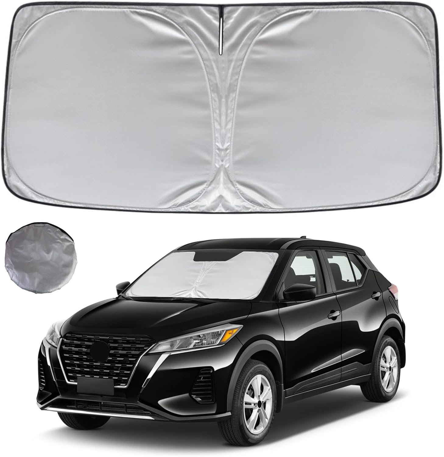 KAYZT Windshield Sun Shade for 2018-2024 Nissan Kicks Foldable Sunshade Front Window Custom Fit Car Accessories