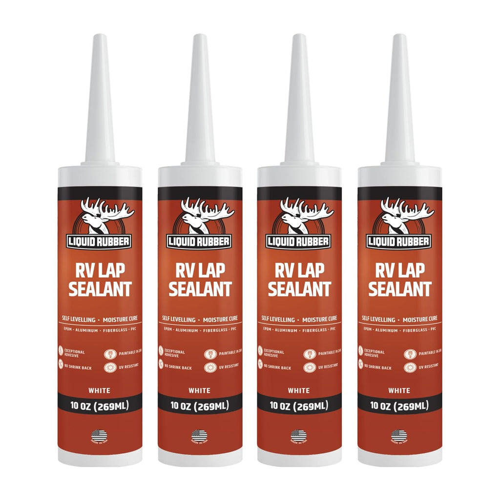 Liquid Rubber RV Lap Sealant, White, 4 Pack