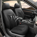 GIANT PANDA Front Seat Cover for Nissan, 3D Air Mesh Car Seat Covers Custom Fit Nissan Rogue Altima Sentra Versa Kicks Frontier Murano Pathfinder Maxima (Black) 2-Pack