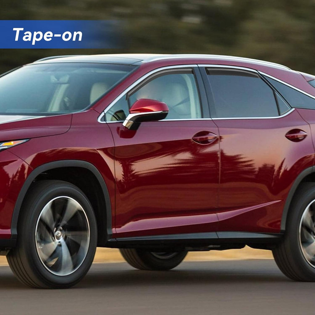 Window Visors Rain Guards for 2010-2015 Lexus RX350, Out-Channel Window Vent Wind Deflectors Visors Shades for 10-15 Lexus RX450h