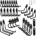 Garage Hook Heavy Duty Wall Storage Hangers, 30 Pack Garage Storage Hooks Steel Tool Black for Ladders, Ropes, Garden Tools