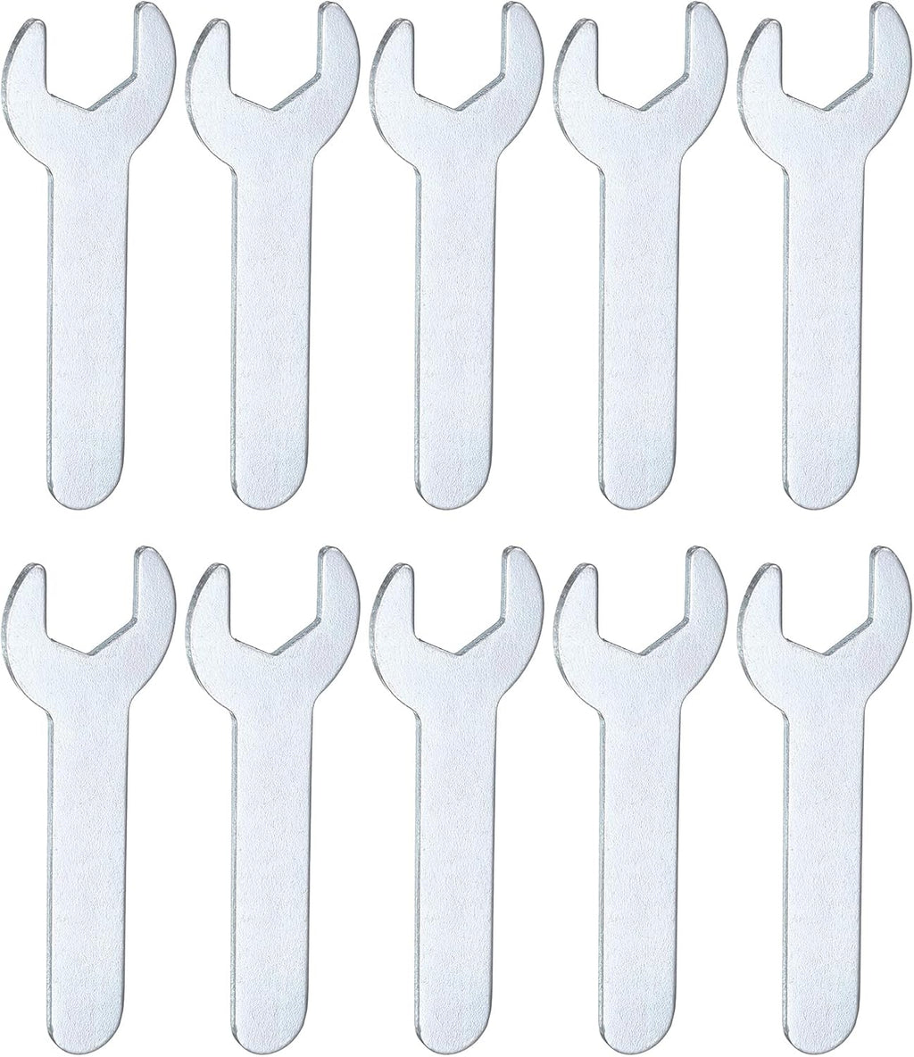 HARFINGTON 10pcs Small Wrench 13x70x1.5mm Metric U-Shaped Single Open Ended Spanner Super Thin Flat Head Galvanizing Wrench for Automotive Repair Furniture Assembly
