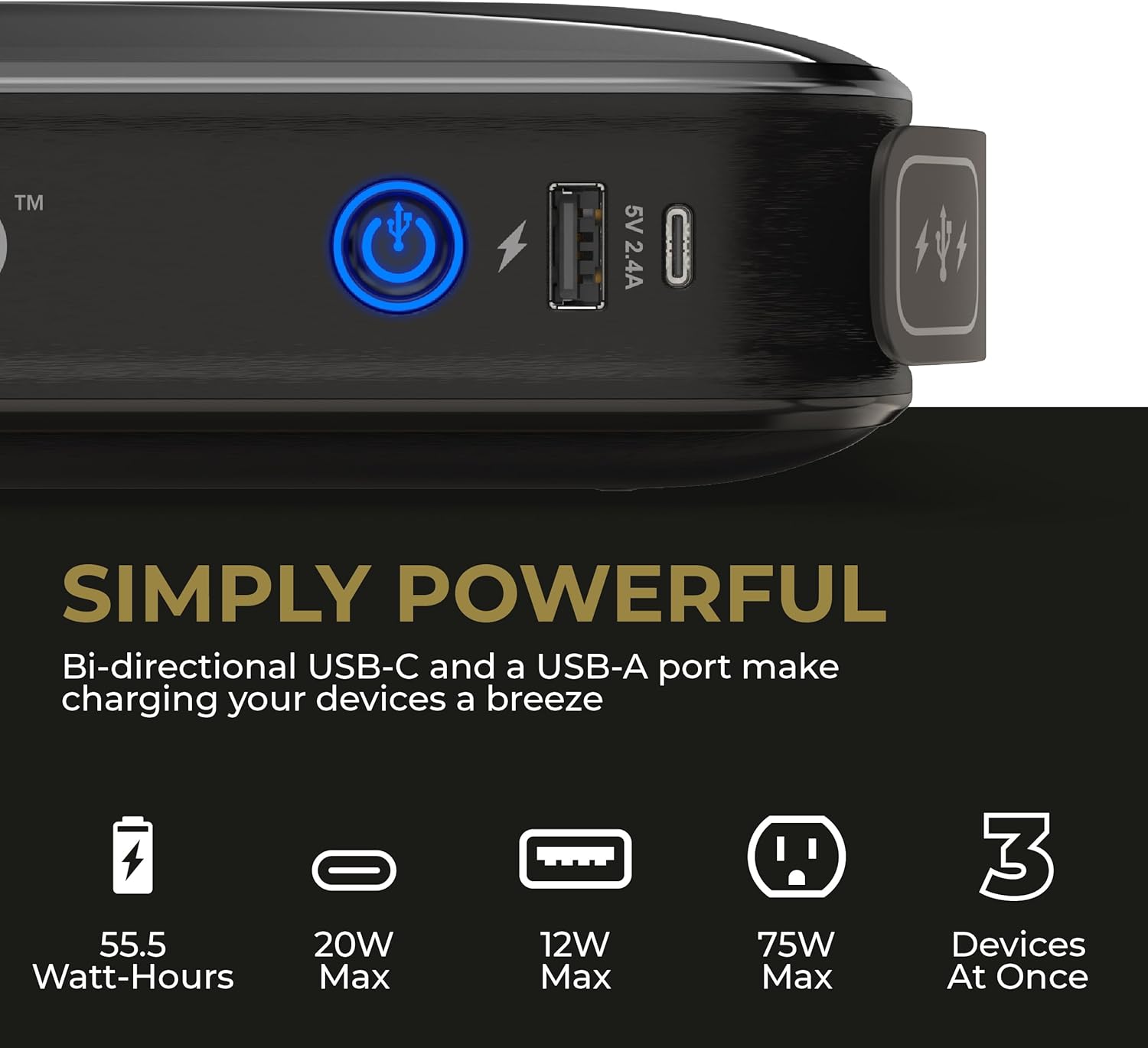 HALO Bolt Ultimate 3 Portable Car Battery Jump Starter | 130 PSI Air Compressor, 55.5Wh USB Power Bank, Large Display, Emergency Floodlight & Charger, Jumps Cars SUVs & Trucks, Inflates Tires — Specks